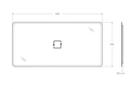 Зеркало со встроенной LED подсветкой и системой от запотевания Anti-Fog 44993 Cezares 44993