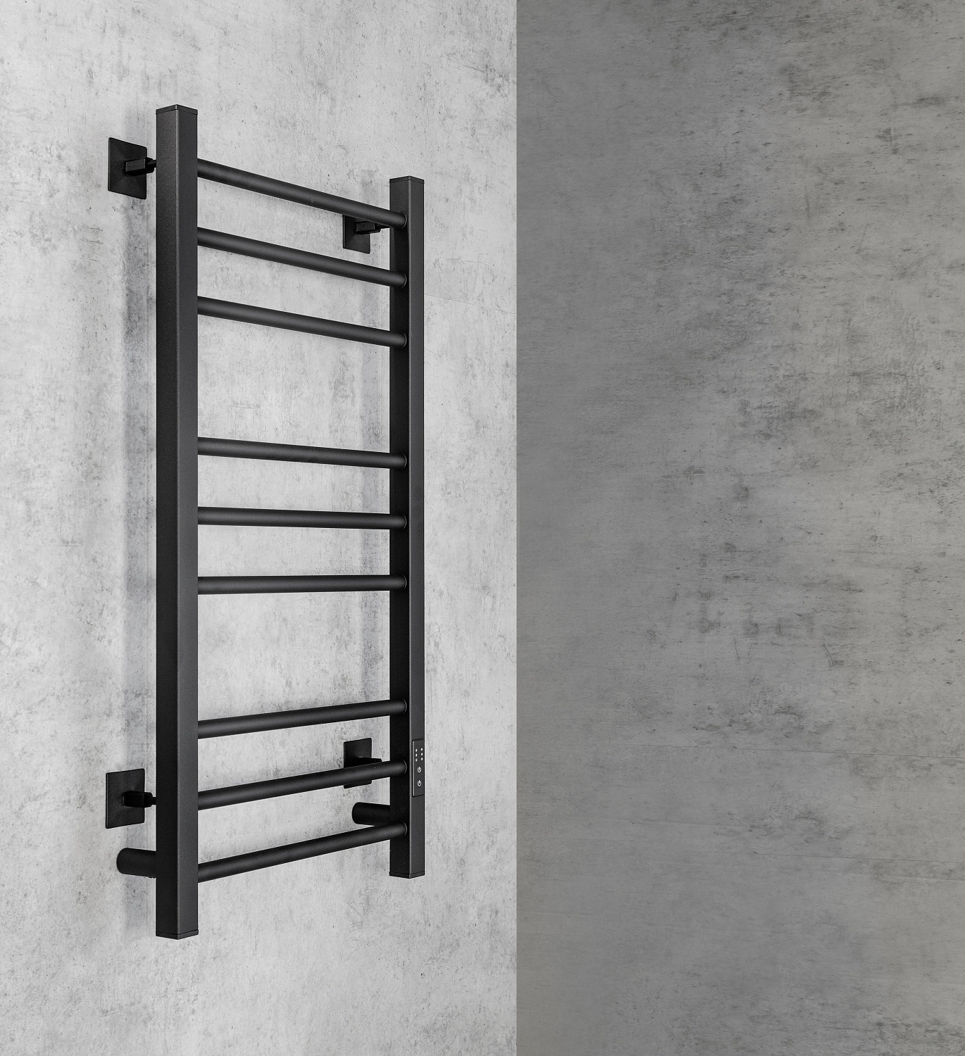 Полотенцесушитель электрический Chromix Berne 40x80 П9 MB с сухим теном универсальное подключение