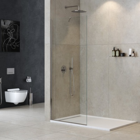 Душевая перегородка универсальная с односторонним входом Cezares LIBERTA-L-1-TB-110-C-Cr