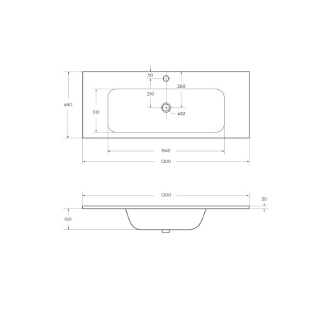 Шкаф подвесной CEZARES ECO-1500-2A-SC-BL