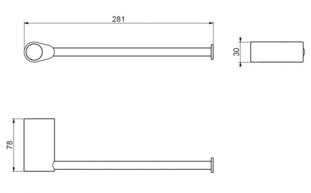 Полотенцедержатель Cezares AM-M-026-CR