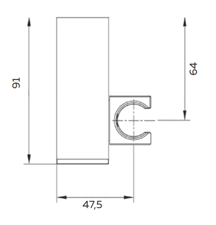 Настенный держатель для ручного душа AltroBagno SHK 070502 Cr