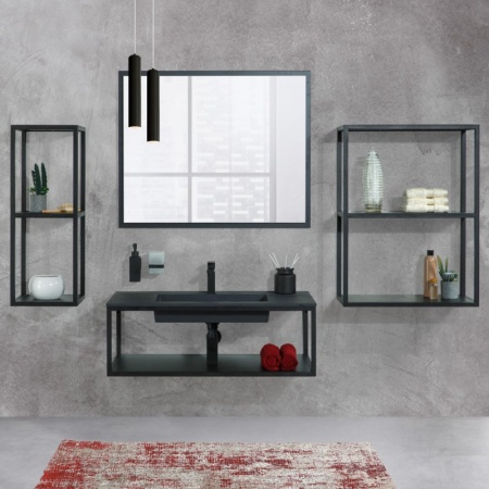 Металлическая четырёхъярусная сварная подвесная полка CEZARES CADRO-30/30/160-4C-SO-MET-ST