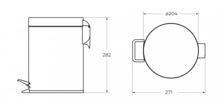 Корзина 5,3 л Cezares OLIMP-BSC-02
