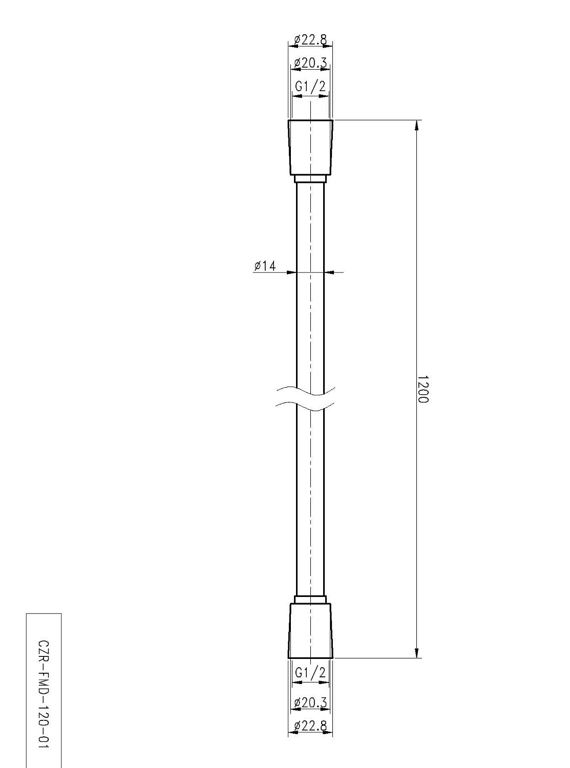 Гибкий шланг CEZARES CZR-FMD-120-NOP