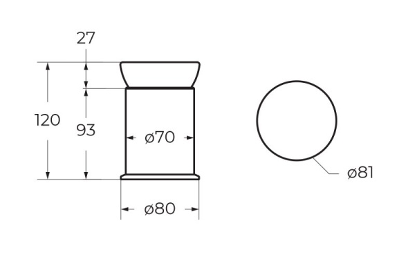 Стакан настольный Cezares APHRODITE-TUMP-03/24