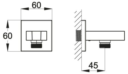 Штуцер с держателем  BelBagno ARLIE ARL-PHD-CRM
