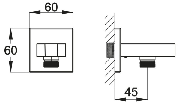 Штуцер с держателем  BelBagno ARLIE ARL-PHD-CRM Штуцер с держателем  BelBagno ARLIE ARL-PHD-CRM