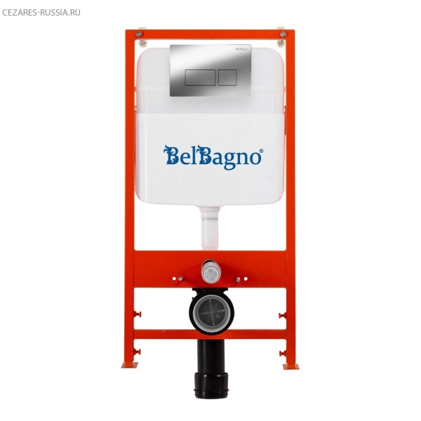 Система инсталляции для унитазов BelBagno BB026 с кнопкой смыва BB084NERO BelBagno BB026/BB084NERO