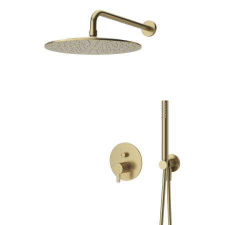 Душевая система с дивиатором для верхнего и ручного душа, верхний душ из стены 30 см Cezares LEAF-DS